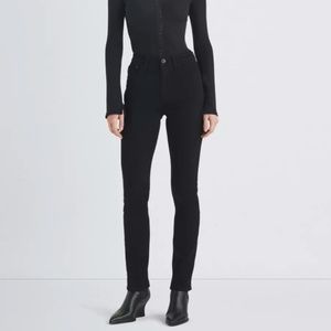 Wren Full Length Straight Black High-Rise Vintage Stretch Jean  Size 24